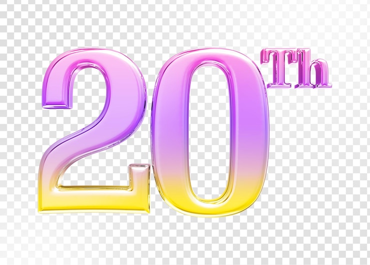 PSD renderização 3d de aniversário de número