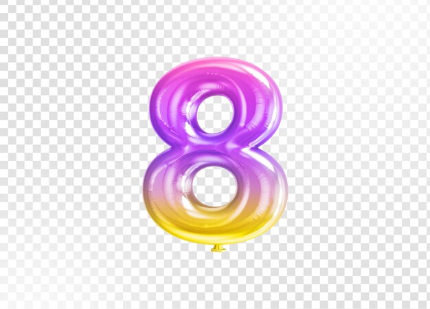 Renderização 3D de aniversário de número