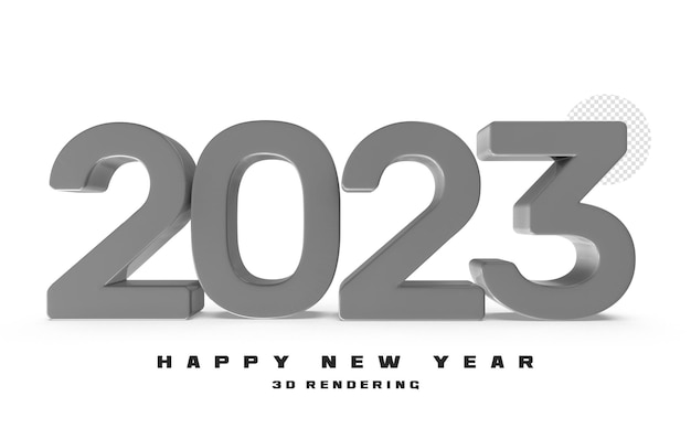 Renderização 3d de ano novo número 2023