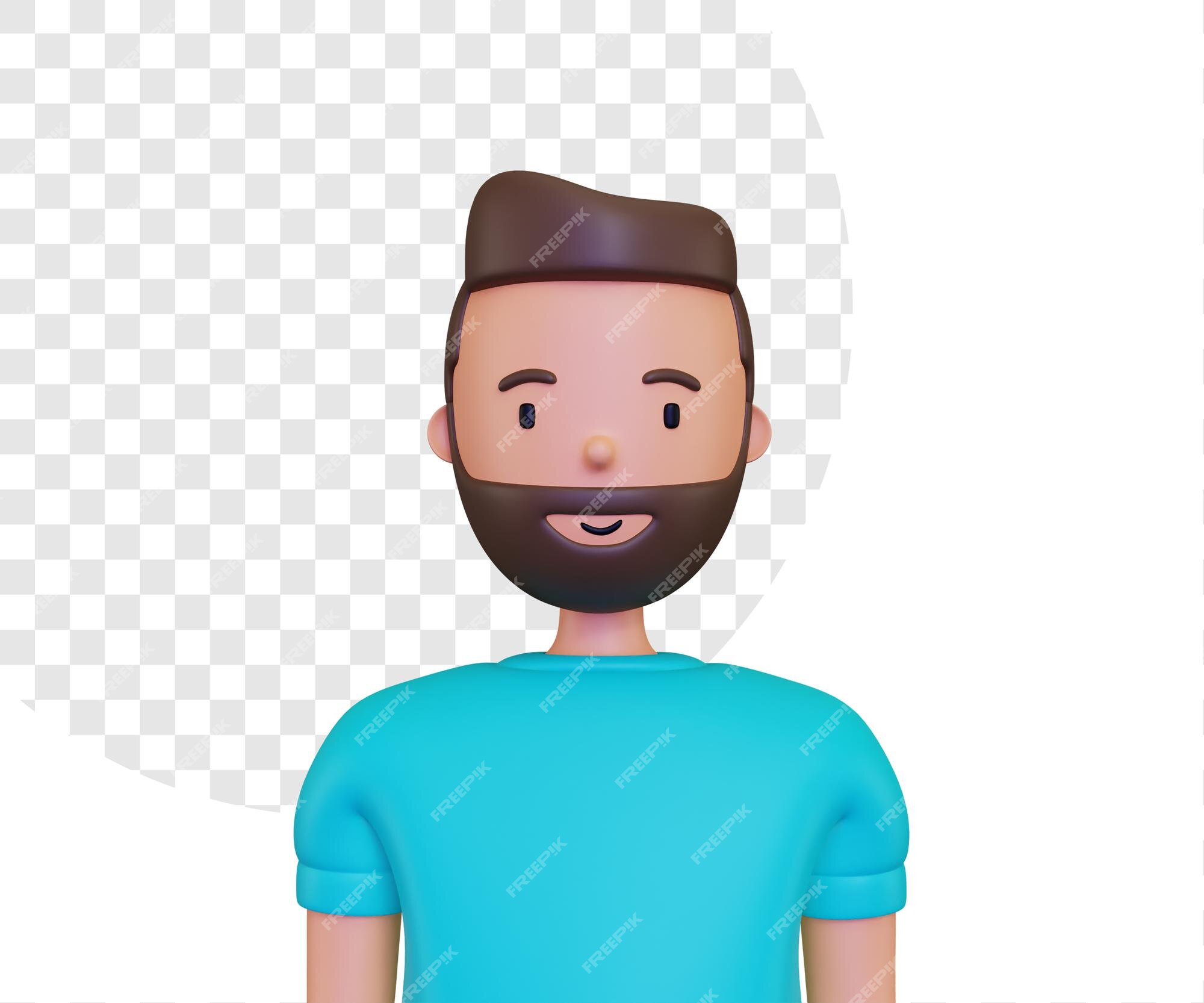 Avatar de personagem masculino de desenho 3d renderização em 3d