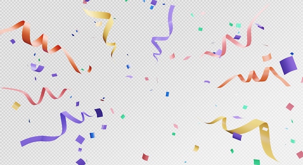 renderização 3D de confetes coloridos voando