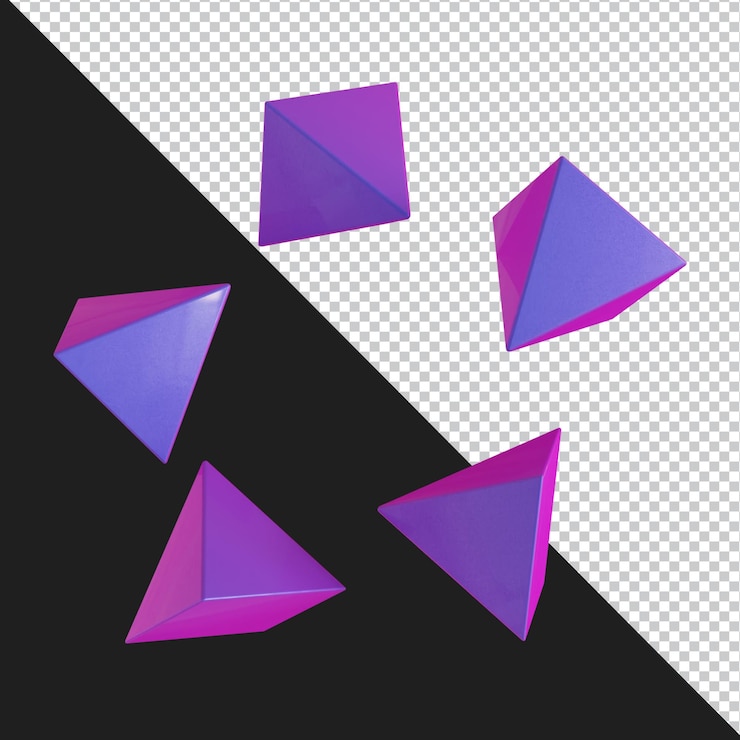 PSD renderização 3d de design de material gradiente futurista de forma geométrica abstrata