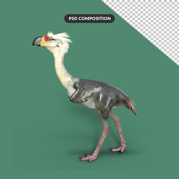 Renderização 3d de dinossauro phorusrhacos