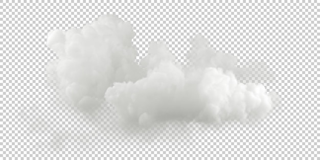 Renderização 3d de efeito especial nublado de condensação de vapor cúmulo