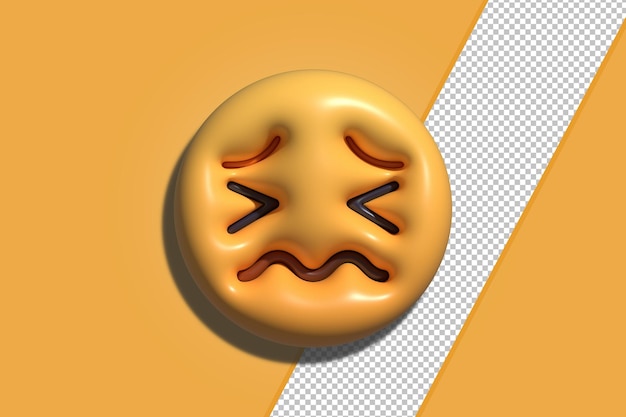 Renderização 3d de emoji de mídia social