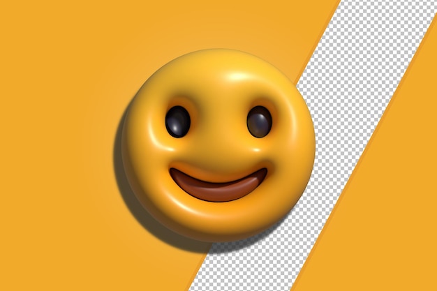 PSD renderização 3d de emoji de mídia social