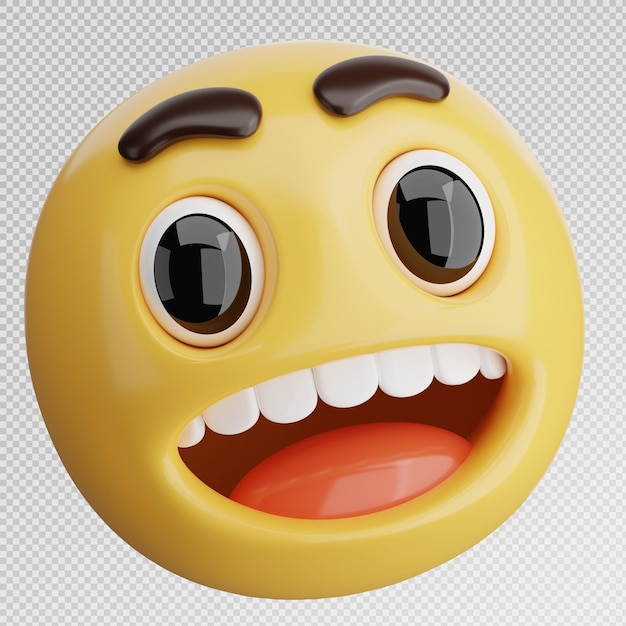 Renderização 3D de emoji ou rosto emoticon