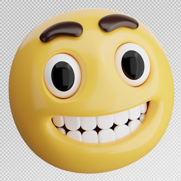 Renderização 3D de emoji ou rosto emoticon
