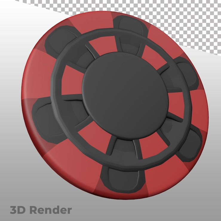 Renderização 3D de fichas de pôquer