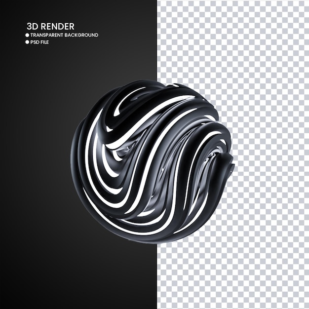 PSD renderização 3d de forma abstrata