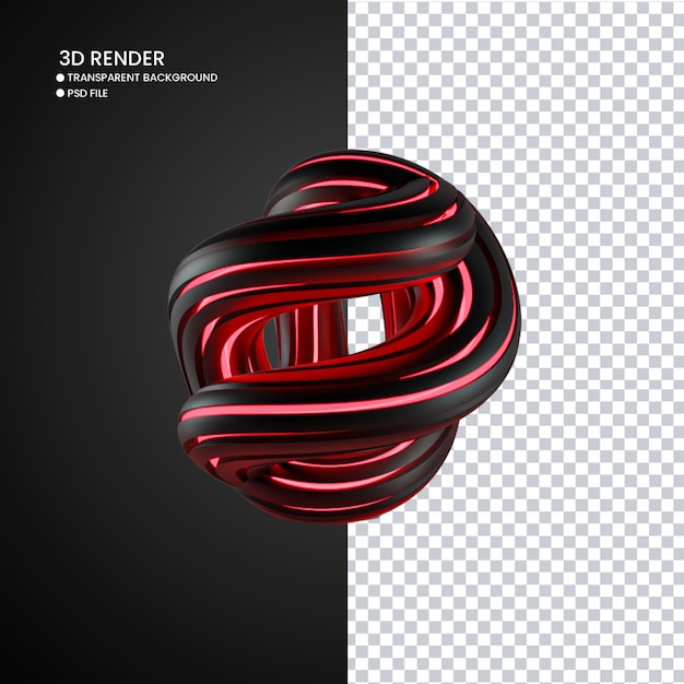 Renderização 3d de forma abstrata