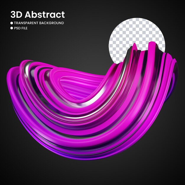 PSD renderização 3d de formas abstratas