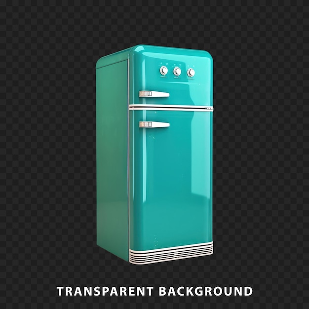 PSD renderização 3d de frigorífico isolado em fundo transparente