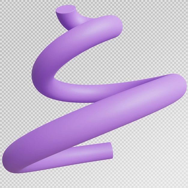 Renderização 3D de fundo isolado em forma de espiral