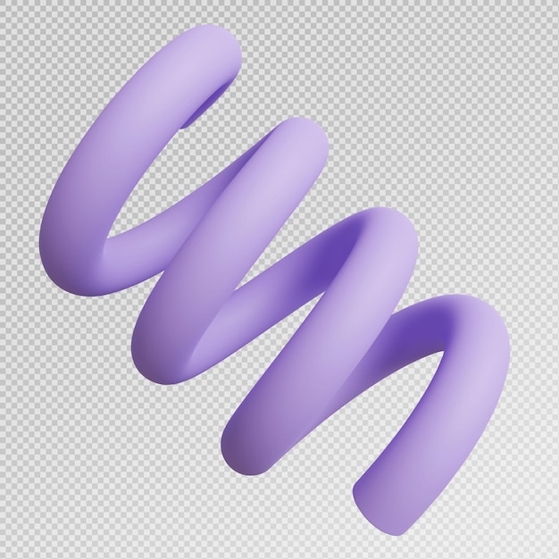 Renderização 3D de fundo isolado em forma de espiral