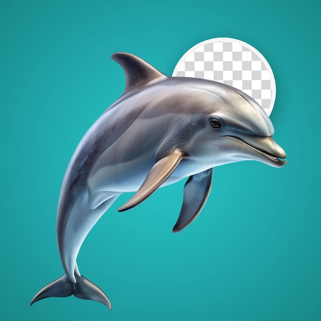 PSD renderização 3d de golfinho