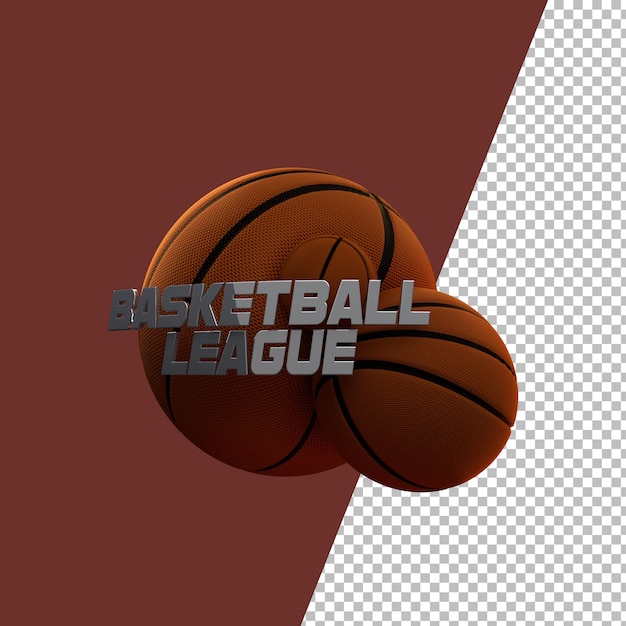 PSD renderização 3d de gráfico de basquete