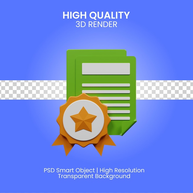 PSD renderização 3d de ícone de alta qualidade isolada