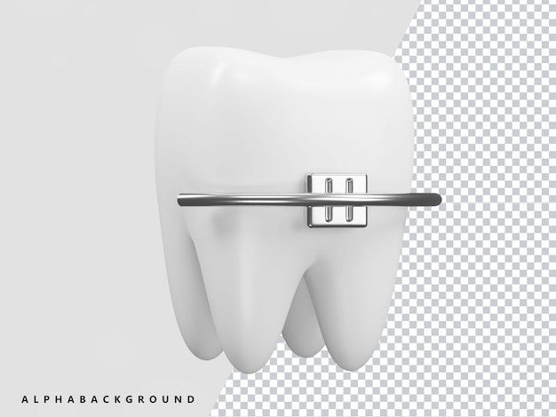 Renderização 3d de ícone de dentes