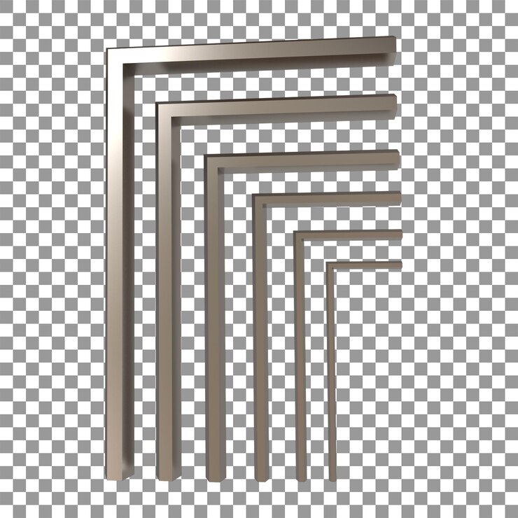 PSD renderização 3d de ilustração de ferramenta mecânica de precisão de chave de fenda lkey versátil