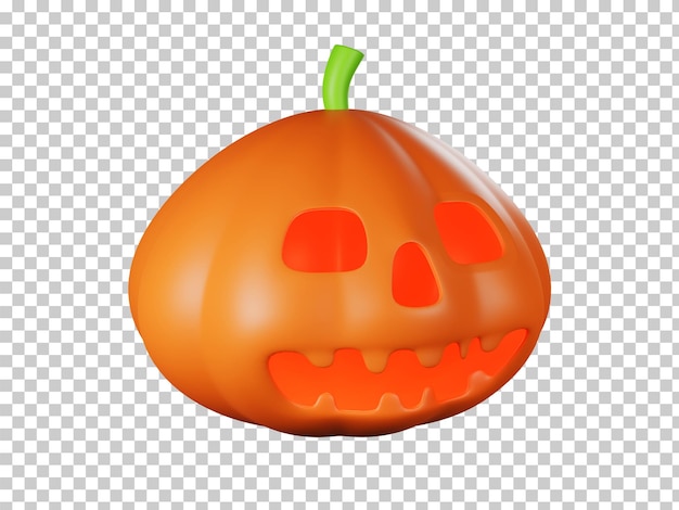 Renderização 3D de lanterna de abóbora de Halloween