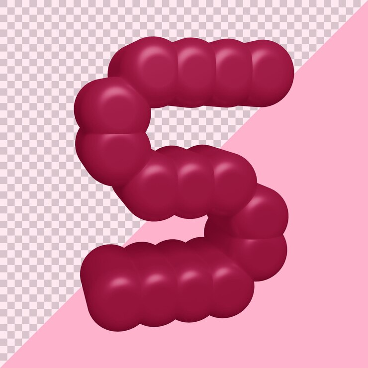 PSD renderização 3d de letras do alfabeto s