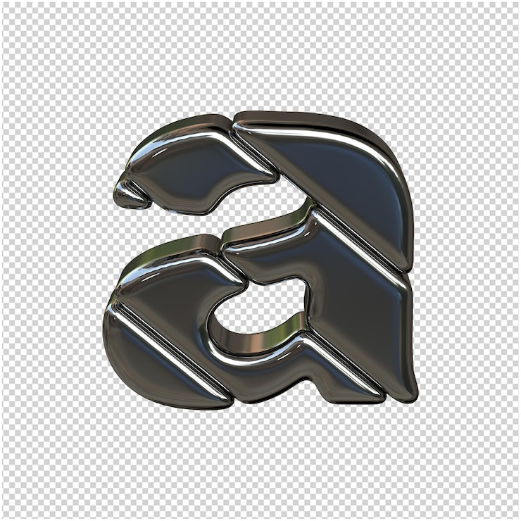 PSD renderização 3d de letras prateadas