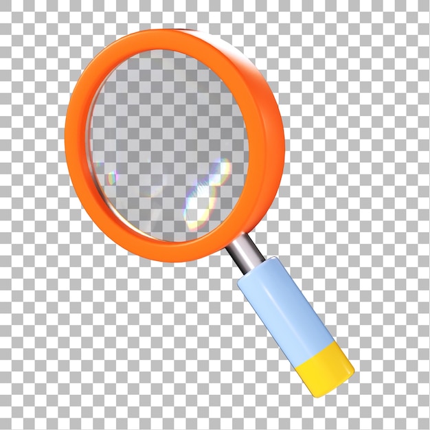 Renderização 3D de lupa