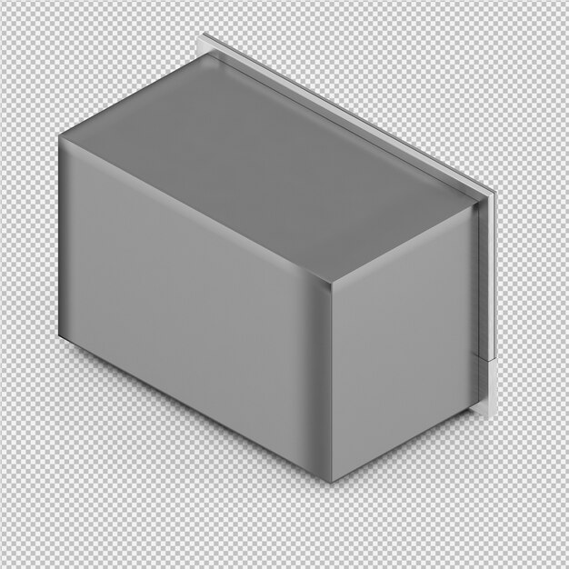 Renderização 3D de microondas isométrica