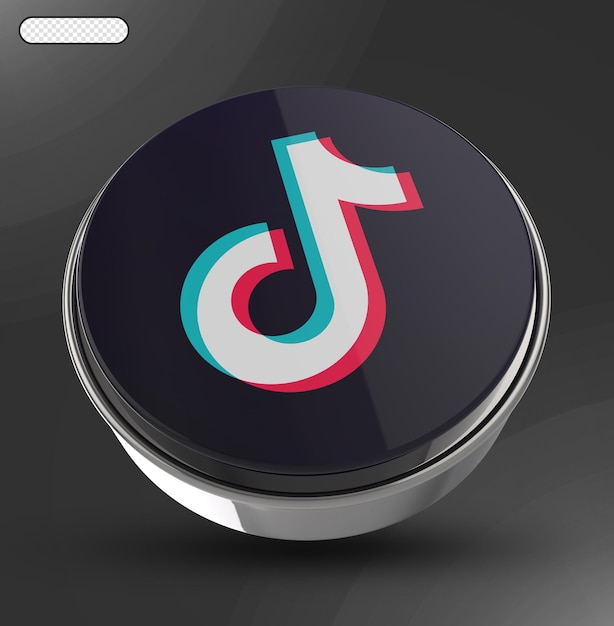 Renderização 3d de mídia social tiktok