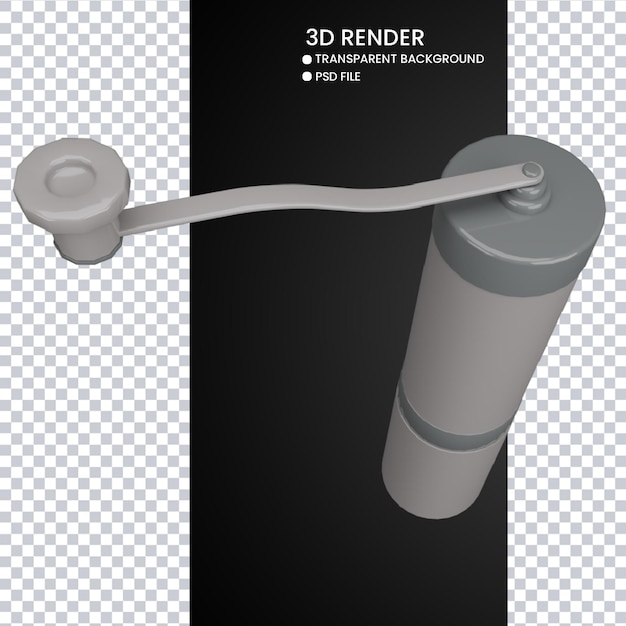 renderização 3D de moedor de café bonito