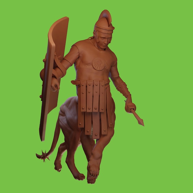 Renderização 3D de objeto humanoide de alta resolução