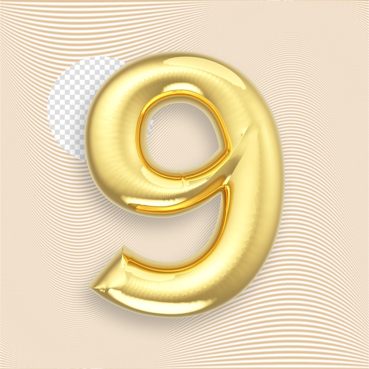 PSD renderização 3d de ouro número