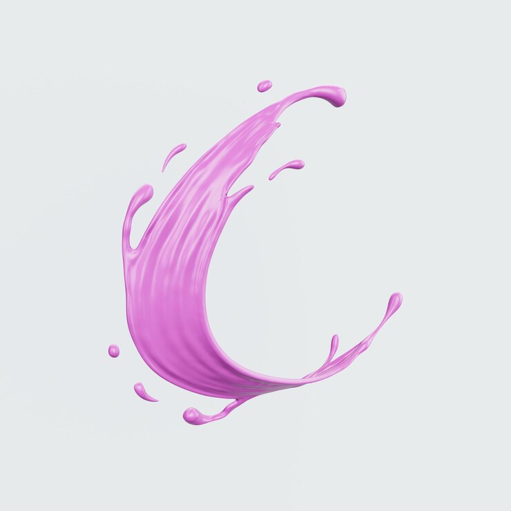 PSD renderização 3d de pintura líquida