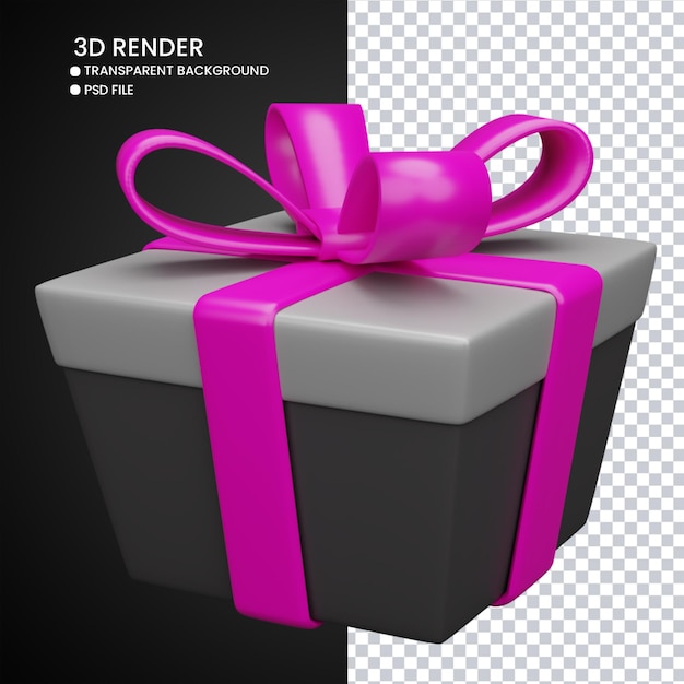 renderização 3D de presentes fofos