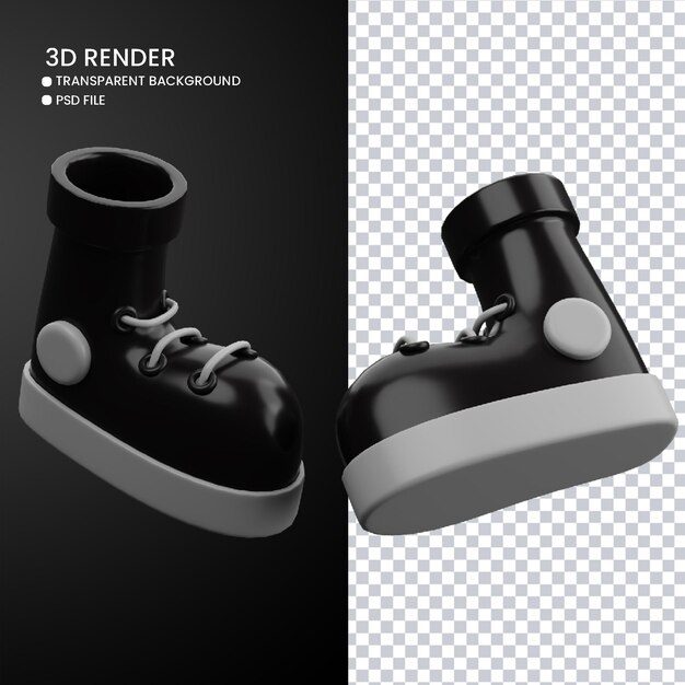 renderização 3D de sapatos bonitos