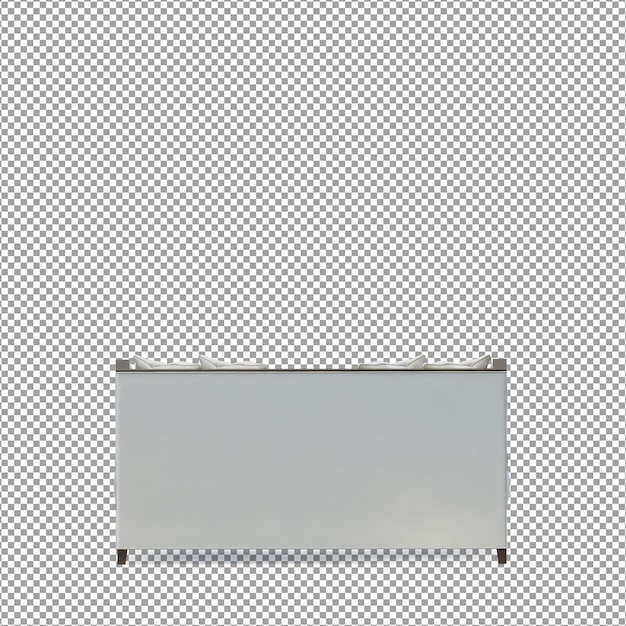 Renderização 3d de sofá minimalista isolado