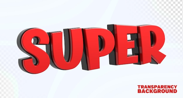 PSD renderização 3d de supertexto