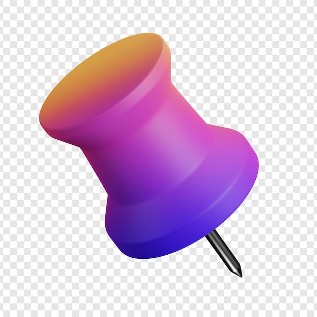 Renderização 3D de um alfinete roxo