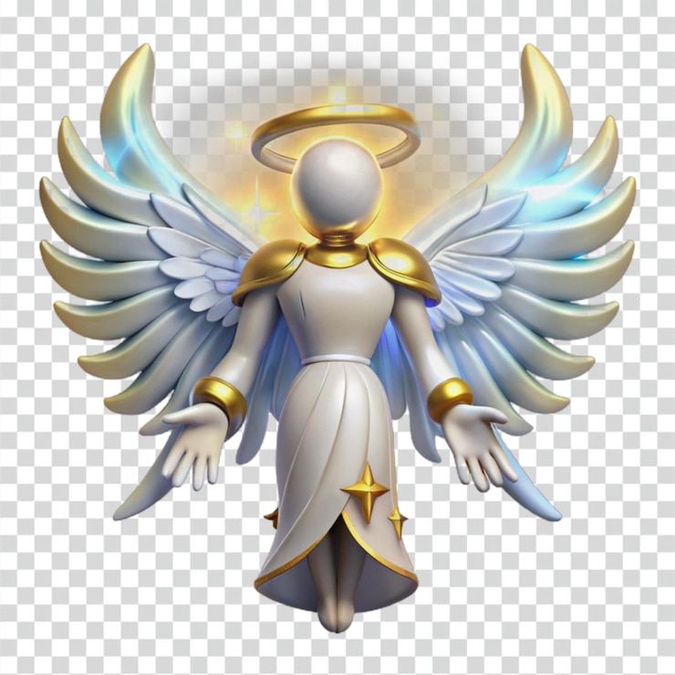 PSD renderização 3d de um anjo santo