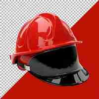 PSD renderização 3d de um capacete de segurança sobre fundo transparente ai gerado