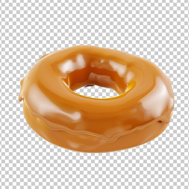 PSD renderização 3d de um donut com cobertura rosa