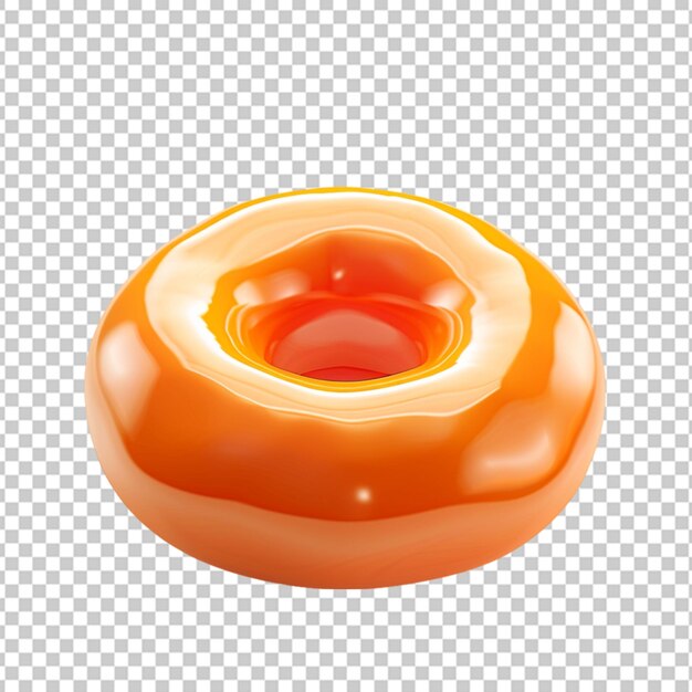 PSD renderização 3d de um donut com cobertura rosa