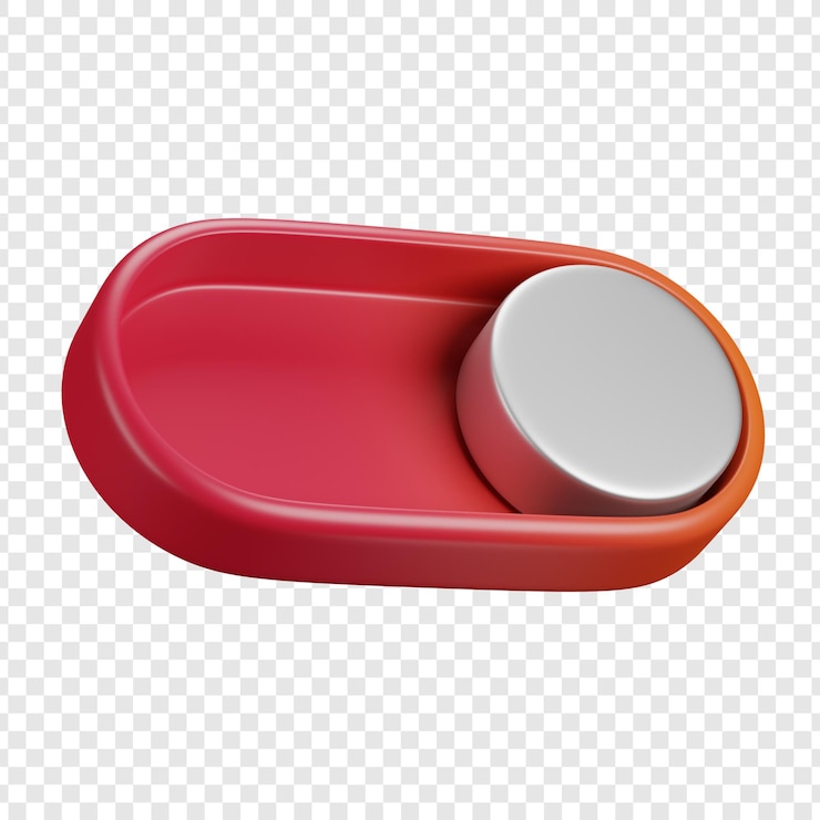 PSD renderização 3d de um interruptor de alternância