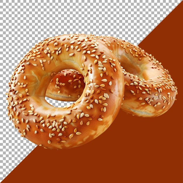 PSD renderização 3d de um saboroso donut castanho em fundo transparente gerado por ai