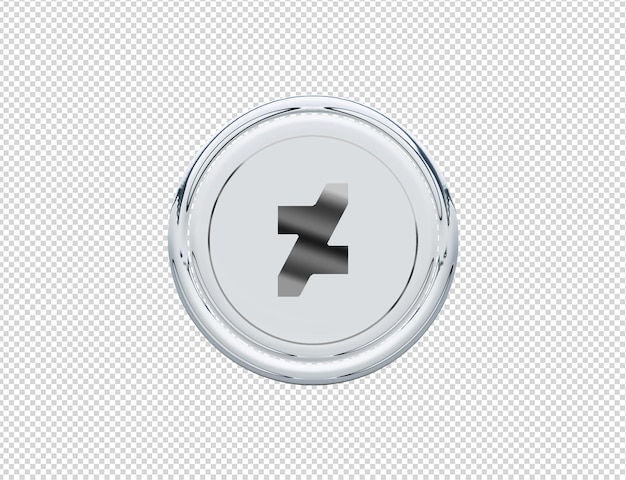 Renderização 3d deviantart icon prata brilhante
