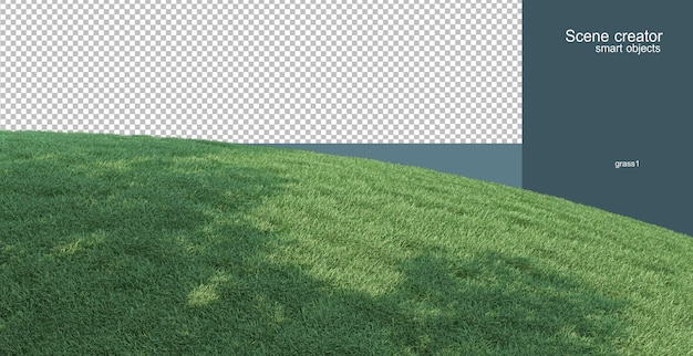 Renderização 3D do arranjo do campo de flores