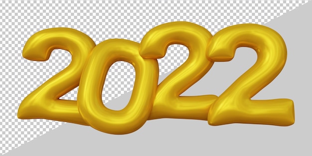 Renderização 3D do balão do ano 2022