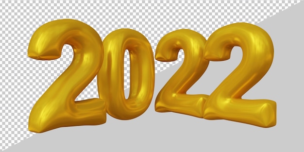 Renderização 3D do balão do ano 2022