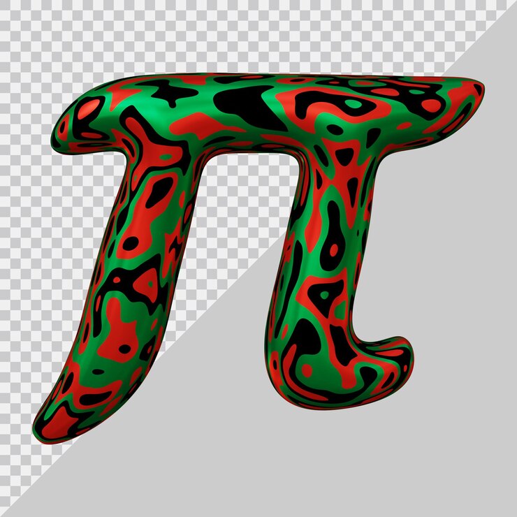 PSD renderização 3d do balão do símbolo pi